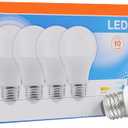 Sylvania LED A19 Light Bulb, 100W Equivalent, Efficient 14W, 1500 Lumens, Frosted Finish, Daylight - 4 Pack (78103)