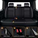 AOMSAZTO Seat Covers Fit for 2024 2025 2026 Toyota Tacoma Truck Double Crew Cab Custom Leather Truck Seat Covers Full Set(Black,5 Seats)