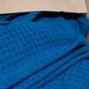 Knit Throw Blanket for Couch, Soft Cozy Fluffy Knitted Blanket for Sofa, Bed, Gift for Women Girls Home Decor (Blue, Throw 50"x60")
