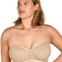HSIA Strapless Bras for Women, Bella Convertible Minimizer Bandeau Bra Mesh Unlined Underwire Balconette Bras, Natural Nude 40C