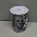 $100 Dollar Bill Piggy Bank 5 7/8" Tall Coin Saving Money Currency Benjamin Franklin Tin Can Banknote Jar (1 Pack, 7 1/4" X 4 3/4")