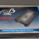 Lanzar 3000 Watt 2-Ohm Stable Monoblock Mosfet Amplifier, High-Power Car Audio Amp with Electronic Crossover Network, Bass Boost Circuit, Low Pass Filter Controls, and Nickel RCA Inputs, 13" x 2"x 9"