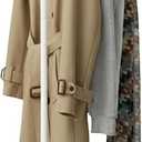 Adjustable Clother Display Stand 61"-75", Metal Clothing Display Rack Freestanding,Single Arm Clothes Rack,Costumer Stand for Coat and T-shirt Hanging in Shops,Retail Stores,Home (White)