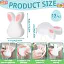 Tioncy 12 Pack Kitchen Sponges Bulk Dual Sided Scrubber Sponges Dishwashing Kitchen Cleaning Accessories for Household Supplies(Easter Bunny,White, Pink)