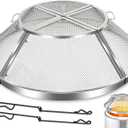 Fire Pit Spark Screen for Solo Stove Bonfire Shield 19.5inch,Stainless Steel Fire Pit Spark Cover Protector for Solo Bonfire,Fire Pits Mesh Screen Top Guard Outdoor Accessories Heavy Duty-Silver