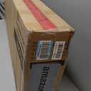 SONGMICS 6 LEDs Mirror Jewelry Cabinet, 47.2-Inch Tall Lockable Wall or Door Mounted Jewelry Armoire Organizer with Mirror, 2 Drawers, Christmas Gift, 3.9 x 14.6 x 47.2 Inches, White