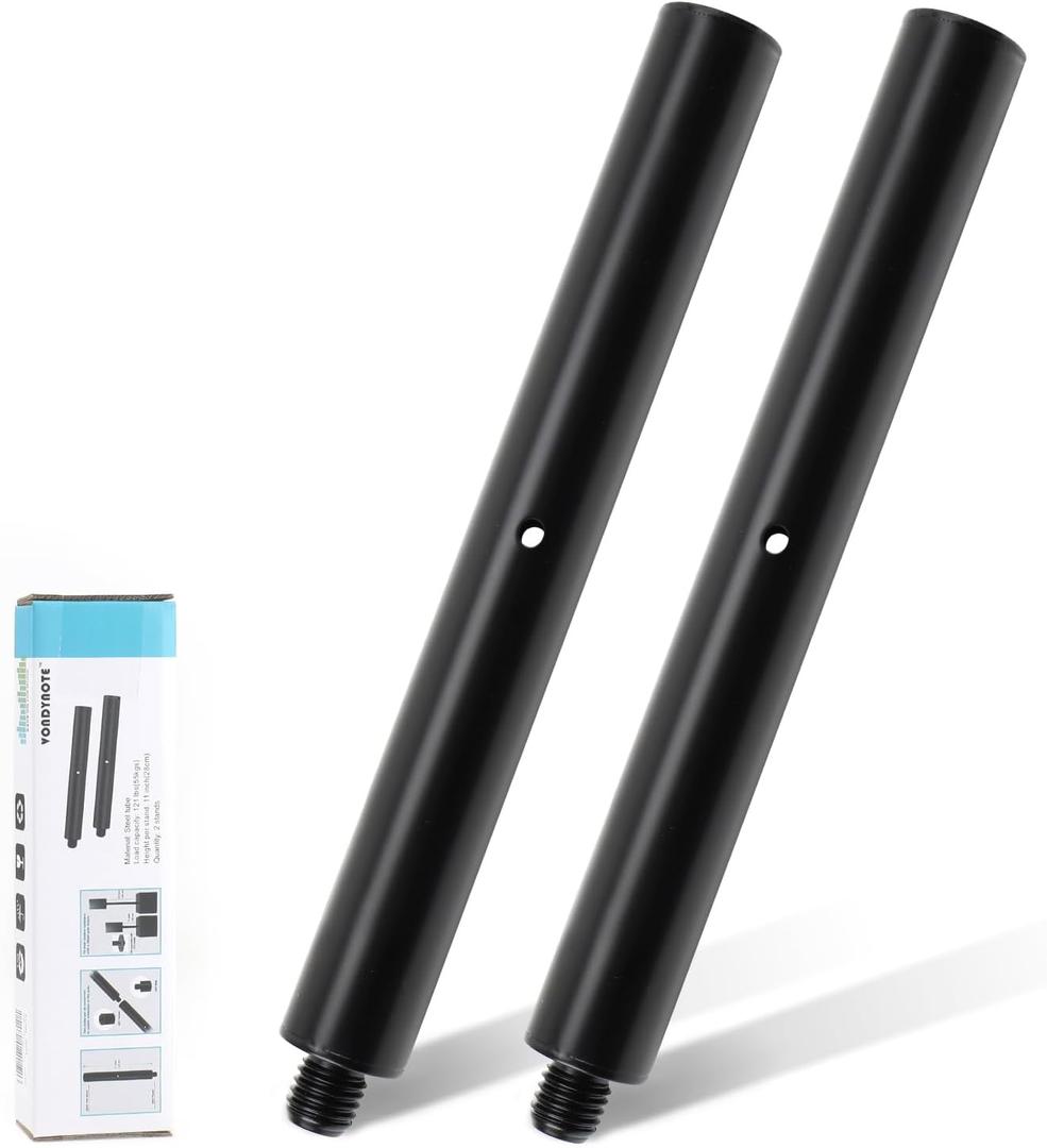 Vondynote 11 inch Extended Pole Subwoofer Pole M20 Speaker Mount Pole with 35mm Mount, Black