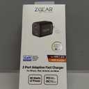 ZGear 2 Port Adaptive Fast Charger, For iPhone, iPad, Android, and More, 30 Watts of Power, for USB C and USB Charger