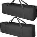 COOLBEBE 52" Sports Duffle Bag - 160L Extra Large Travel Duffel Luggage Bag with Upgrade 2-way Lockable Zippers, Sturdy & Water Resistant Long Duffle Bag for Camping Moving (Black 52inch 2Pack)