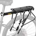 Bike Cargo Rack 220 Lbs Load Bike Rack Full Quick Release Universal Adjustable, Aluminum Alloy Waterproof Bike Luggage Rear Rack, Bicycle Rear Rack for MTB, Ebikes, Road Bike