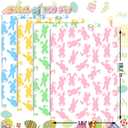 5 x 100 Sheets Easter Bunny Tissue Paper, 20x14in Bunny Style Wrapping Tissue Art Tissue for Easter Party Gift Bag Fillers Winter Party Decor (A)