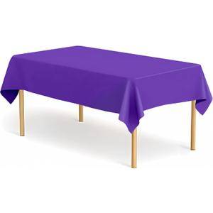 2 x 2 Pack Dark Purple Tablecloth Plastic Rectangle Table Covers PEVA Dark Purple Plastic Table Cloths for Parties Disposable 54 x 108 Inch Tablecloth for Birthday Party School Baby Shower Kitchen Dining
