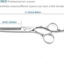 Hair Scissors 6 Inch Professional Barber Hair Thinning Scissors Thinning Shears 440C Barber Shears 30 Teeth Rose handle KINSARO for Hairdresser Barbershop or Home Use