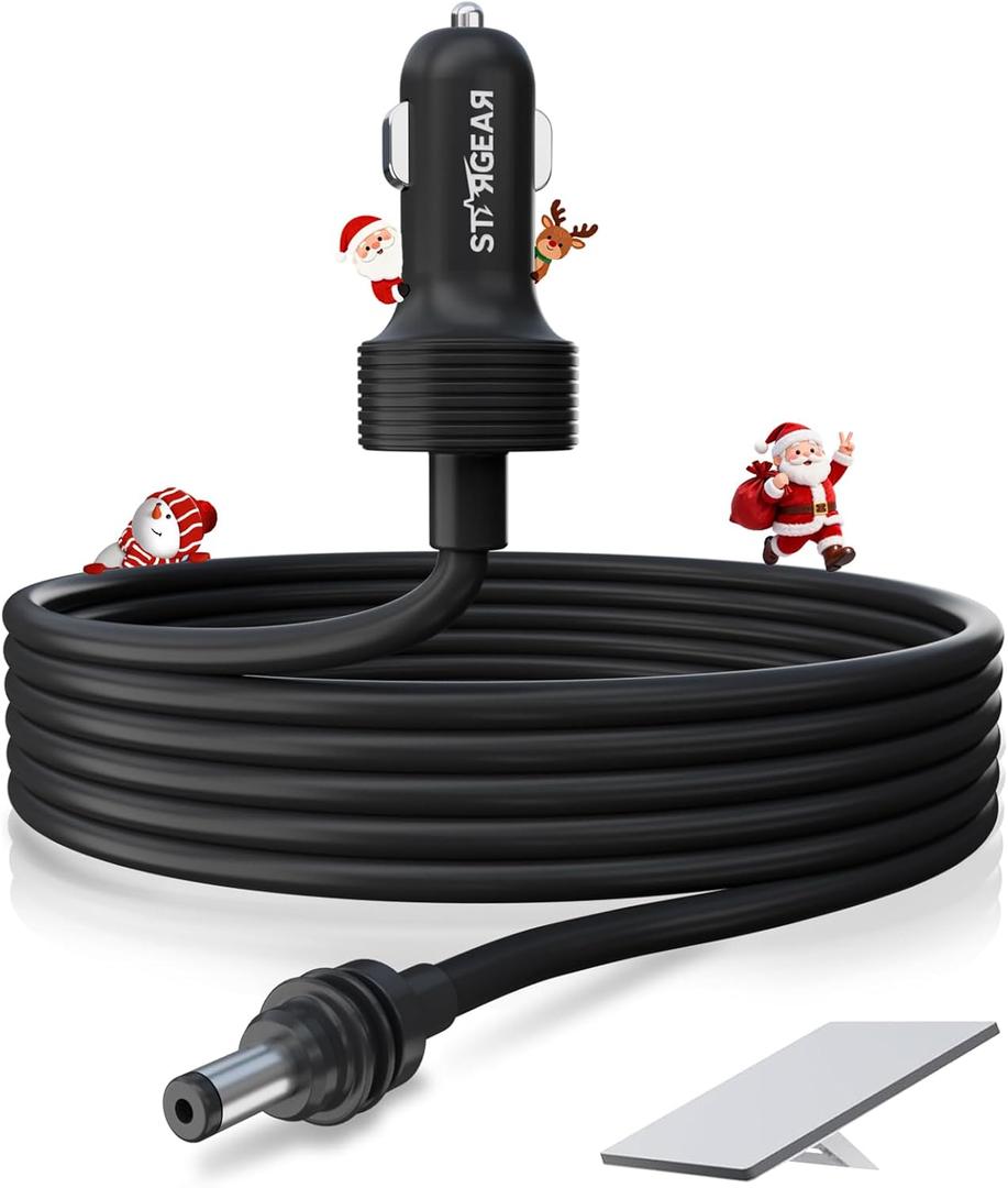 Starlink Mini Cable 12V Power Cable 3M/10FT, Starlink Mini Accessories 16AWG Cigarette Lighter to DC Cord, 12V-48V Car Charger Car Adapter