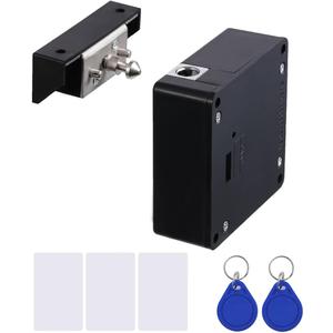 RFID Lock Electronic Cabinet Lock with USB Cable - Hidden DIY Lock for Wooden Cabinet Drawer Locker Cupboard Gun Box with 5 Key Cards/Fobs