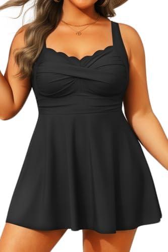 Aqua Eve Plus Size Swim Dress - Two Piece Tankini Tummy Control Bathing Suit with Shorts 2025 Swimsuit, 18W
