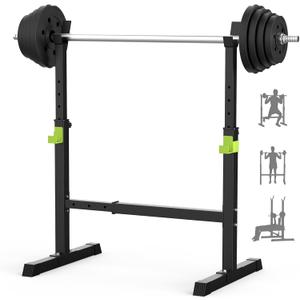 Adjustable Folding Weight Bench for Home Gym, 660 lbs Capacity Multi-Functional Workout Bench Sturdy Durable for Full Body (Black-Green)