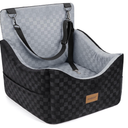 Dog Booster Car Seat with 7 Inches of Interior Height,Elevated Pet Car Seats for Small/Medium Sized Dogs,Puppy Portable Carseat,Washable Removable Cover Travel Safety Seat,Easy to Use(HGrey)