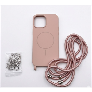 UnnFiko Crossbody Phone Lanyard for iPhone 13 Pro Max Case Compatible with Magsafe Clear, Metal Phone Strap Phone Case Shockproof Protection, Magnetic Phone Case for iPhone 13 Pro Max