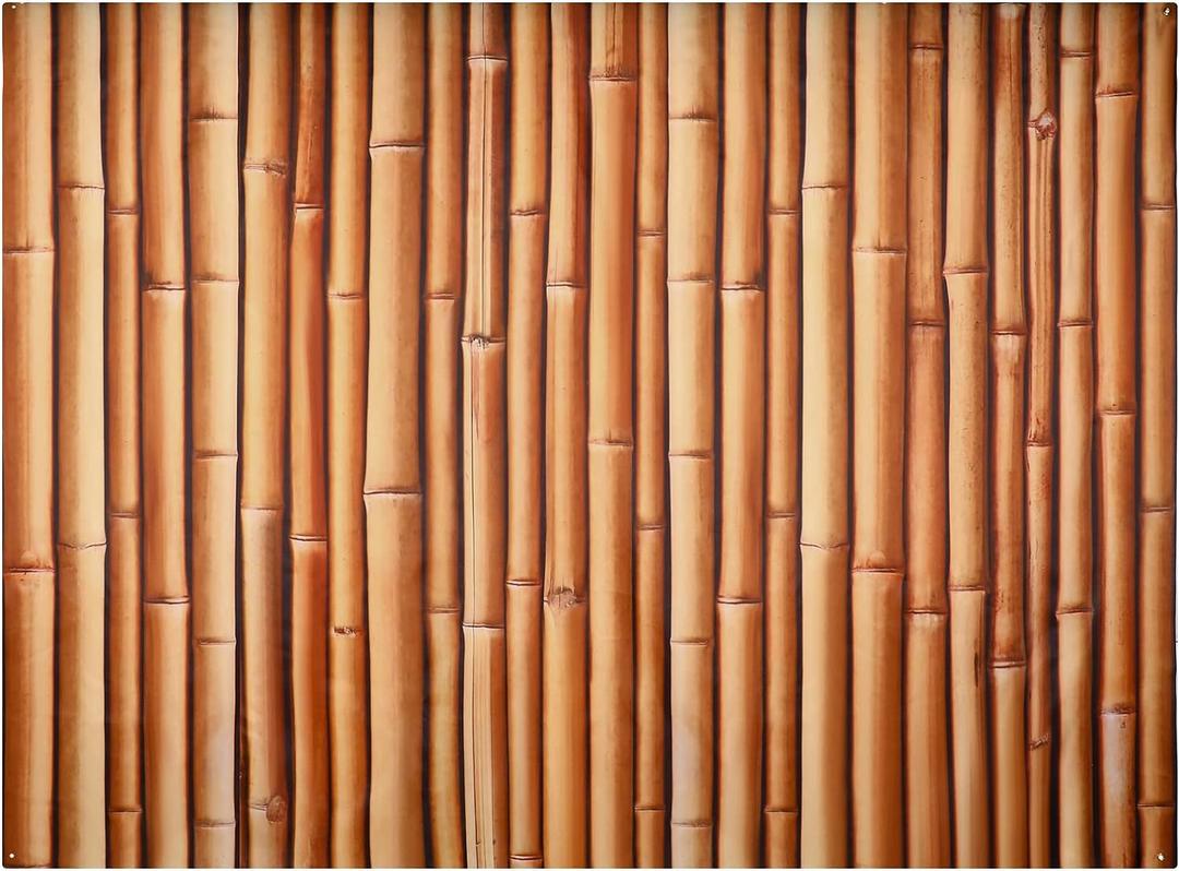 Buryeah Bamboo Backdrop Party Summer Hawaiian Beach Backdrop Decoration Polyester Fabric Photography Christmas Halloween Party Supplies(8 x 6 ft)