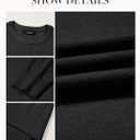 Dokotoo Sweaters for Women Long Sleeve Wool Blend Crewneck Diamond Hollow Out Lightweight Soft Fall Pullover Sweater Tops (Black)