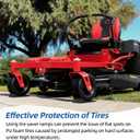 11x4.00-5 Flat Free Lawn Mower Tire and Wheel, Comes with Saver Ramp, 3/4" or 5/8" Bearing, 3.4"-4"-4.5"-5" Centered Hub, Smooth Tread Tire for Zero Turn Mowers, 2 Pcs