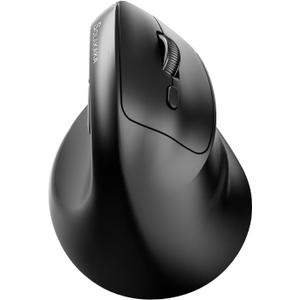 SOLAKAKA SM520 Ergonomic Mouse with 24000 DPI, Vertical Mouse with Programmable Side Button, Wireless Mouse with Tri-Mode Connection - BT5.0/USB-C/2.4GHz, for Desktop, PC, Laptop (Black)
