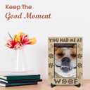 Wood Picture Frame - You Had Me At Woof - 4x6 Vertical Dog Paw Print, Puppy Theme, Pet Memory Photo Frame, Gifts For Dog Lover-XK-A01
