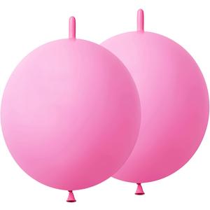 Pink Link Balloons 6 Inch 120 Pcs Latex Quick Linking Balloon for Birthday Wedding Party Festival Decorations