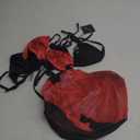 ZAFUL Womens 3pcs Swimsuit Floral Halter Triangle Bikini Top Tie Side Bottom with Long Sheer Cover Up Skirt (Medium, 2-black)