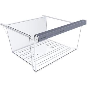 UPGRADED W11162443 Refrigerator Crisper Drawer Compatible with Whirlpool Crisper Drawer W11046494 Whirlpool Fridge Drawer Parts W10899435 WRS555SIHZ WRS325SDHZ WRS315SDHZ Maytag Refrigerator Drawer