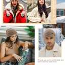 AWAYTR Women's Slouchy Beanie Chunky Knit Winter Hat Oversized Plush-Lined Warm Slouch Hat (Khaki)