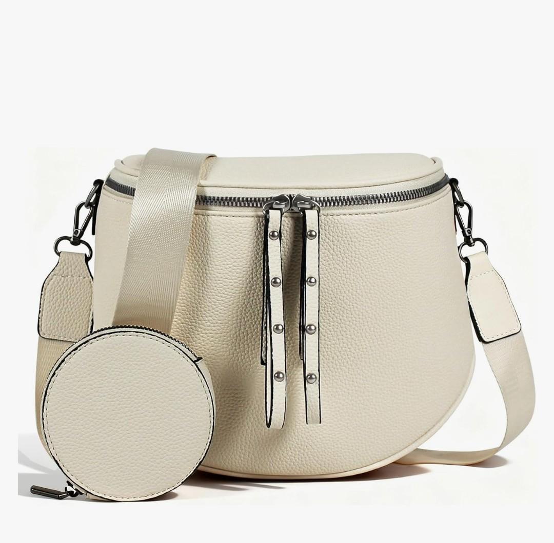 Crossbody Bags for Women Large Vegan Leather Bum Bag with Coin Purse