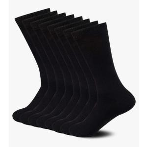Sock Amazing Unisex Bamboo Rayon Socks Super Soft Black Crew Socks 8 Pack 10-13