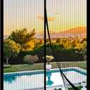 METAONLY Magnetic Screen Door Mesh Fits 30" x 80" Door - Curtain Size 32" x 82", Works for Patio, Sliding Door, Keeps Bug Mosquito Out, Fresh Air Flow, Black