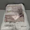 Extra Long 100% Blackout Linen Curtains 120 Inches Long for Living Room Bedroom Large Window Pinch Pleated with Hooks Rings Back Tab Thermal Insulated Light Blocking Boho Track Curtains Birch Ivory (Beige White)