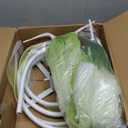 Artificial Silk Flower Decoration, Giant Flowers 5.5Ft for Wedding Background Decor, Large Shop Window Display,Photography Props, Huge Fake Flower with Standing Stems and Base (White-Green)