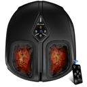 Shiatsu Foot Massager with Heat,Vibration,Air Compression and Deep Kneading for Plantar Fasciitis, Neuropathy,Improve Foot Wellness,Christmas Gifts for Women & Men（Black）