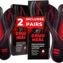 2 Packs of 220+ lbs Plantar Fasciitis High Arch Support Insoles Men Women - Orthotic Shoe Inserts - Boot Work Shoe Insole (Black, S) (S(Men 6.5-8.5/Women 7.5-9.5))