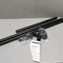 ZOCONE Tension Curtain Rod 51-128 Inch(4.25-10.5Ft), Adjustable Closet Tension Rod Rust-free No Drilling Shower Curtain Rod, Anti-slip Spring Steel Rod for Bathroom Black (51-128 Inches, Black)