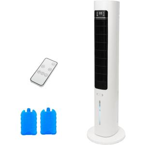 Windowless Portable Air Conditioner, 41 Evaporative Air Cooler with Remote, Swamp Cooler 3 Models,12H Timer, 70Oscillation Tower Air Conditioner 3L Water Tank & 2 Ice Packs for Room Bedroom Office