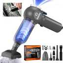 Saker Portable Car Vacuum Cordless 20000Pa 6 in 1 Multifunctional Adjustable Small Handheld Vacuum 7800mAH with Brushless Motor, for Car Home and Office SW-102 (Black)