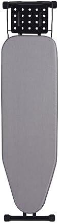 Jakeefud Deluxe Ironing Board with Heat Resistant Cover and Thicken Felt Pad, Heavy Sturdy Legs,Full Size Hanger Iron Board,Foldable (L-Grey)