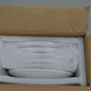 Black and White Checkered Small Dessert Plates Set of 6-6 Inch Ceramic Plates, Microwave & Dishwasher Safe, Minimalist Decorative Platters for Desserts