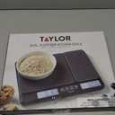 Taylor Dual Platform Food Kitchen Scale, Digital Grams and Ounces for Weight Loss, Baking, Cooking, Meal Prep, Spices, and Coffee, Backlit Display, Glass Platforms, 15lb, and 16oz Capacity, Black