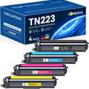 TN223 TN223BK/C/M/Y Toner Cartridge Replacement for Brother TN223 TN 223 TN2234PK TN223BK/C/M/Y Ink Cartridge, TN223 Black/Cyan/Magenta/Yellow Toner Cartridges Set