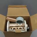 Wooden Toy Coffee Maker for Kids  Pretend Play Coffee Maker Set for Toddlers  Imaginative Play Kitchen Toy for Boys and Girls