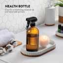 2 x Paksh Novelty Glass Spray Bottles Amber 2 Pack 16 Oz Refillable Container with Durable Leakproof Trigger Sprayer with Mist/Stream/Lock for Hair, Cleaning Products, Essential Oils, Aromatherapy, Water