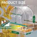 SUNALLY Window Bird Feeder for Outdoors, Clear Feeders Window Mounted with Strong Suction Cups, Fummingbird Feeder for Viewing Inside, Oriole, Finch Bird Watching for Cats, Elderly, Kids