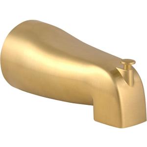 Design House 583880 Slip-On Pull-Up Wall Mount Tub Diverter Spout, Satin Gold